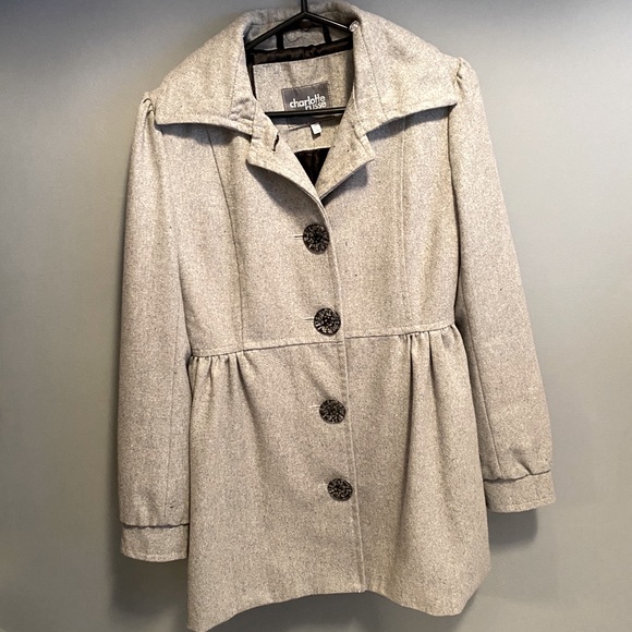 Charlotte Russe grey pea coat size M - Picture 1 of 5